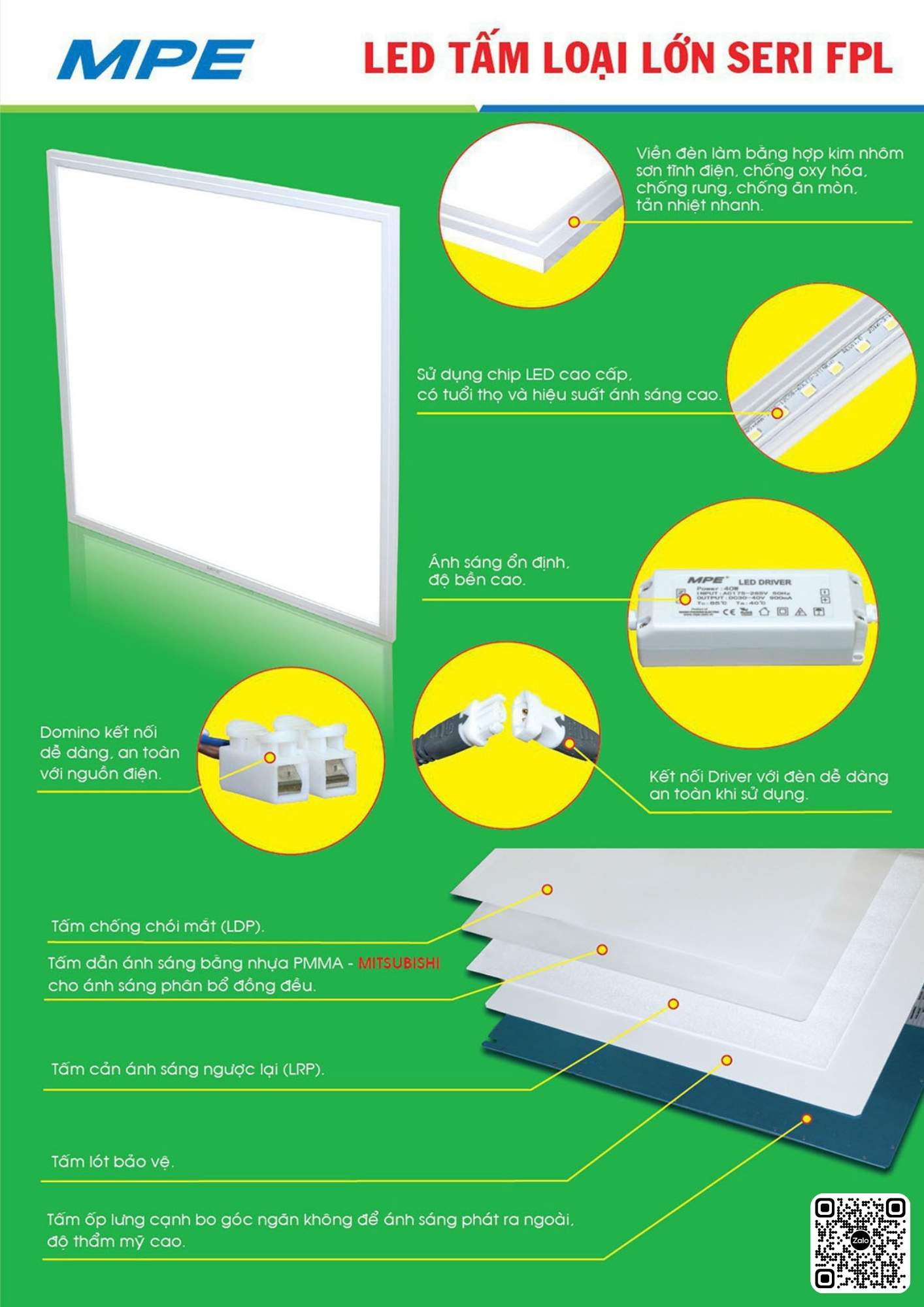 Đèn Led Panel MPE 600x600 - 40W chính hãng